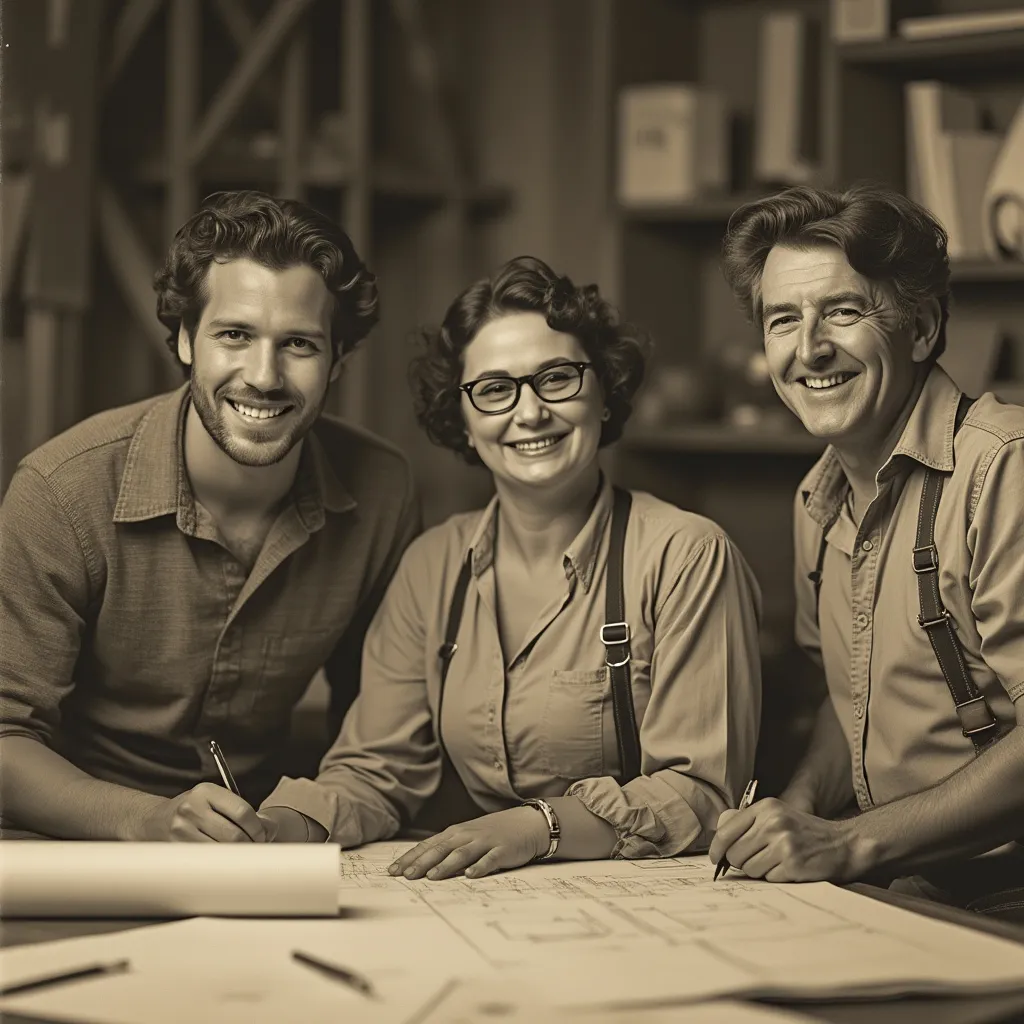 Equipo fundador de DiseñoArg Creativo en su primer estudio