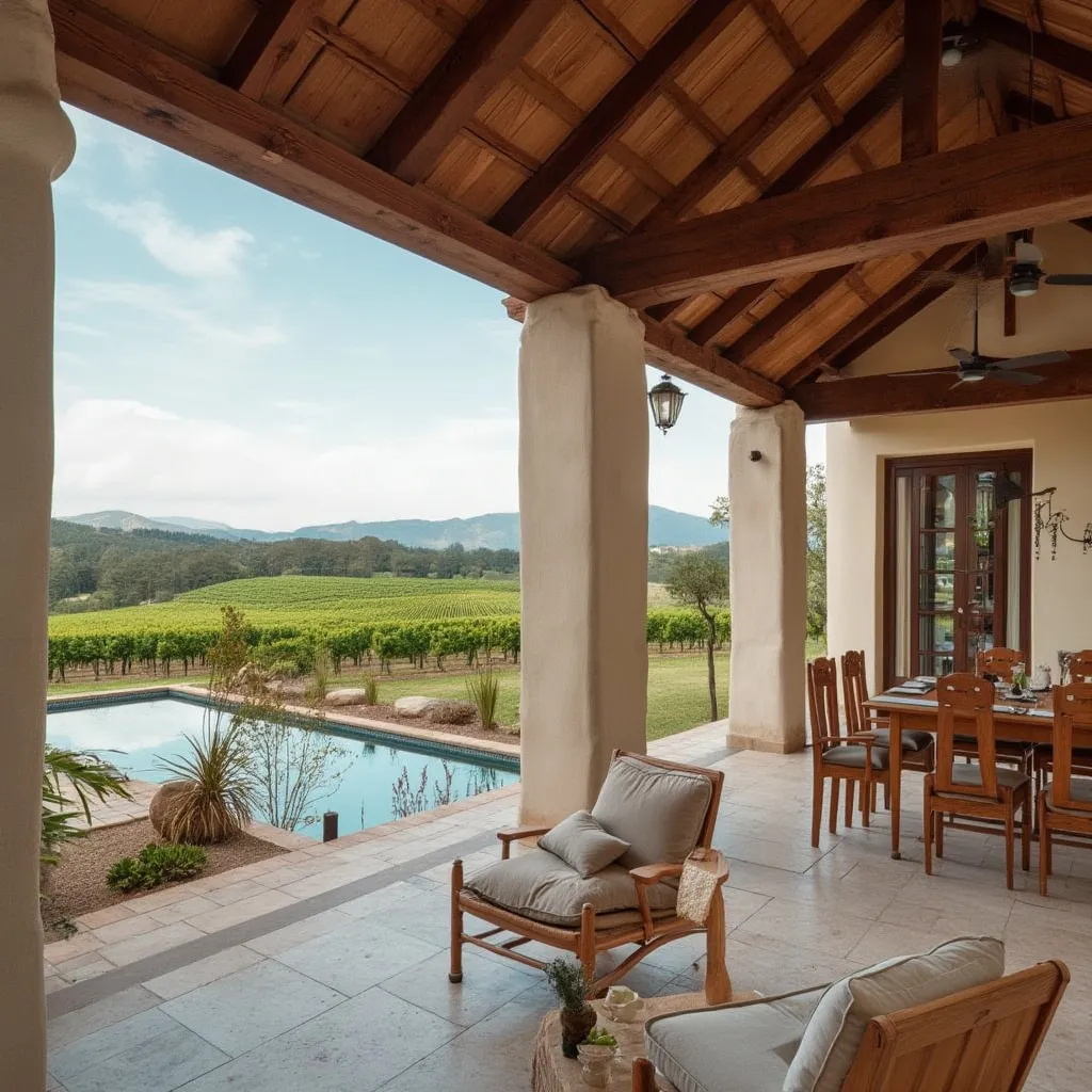 Casa de campo de estilo rústico elegante en Mendoza