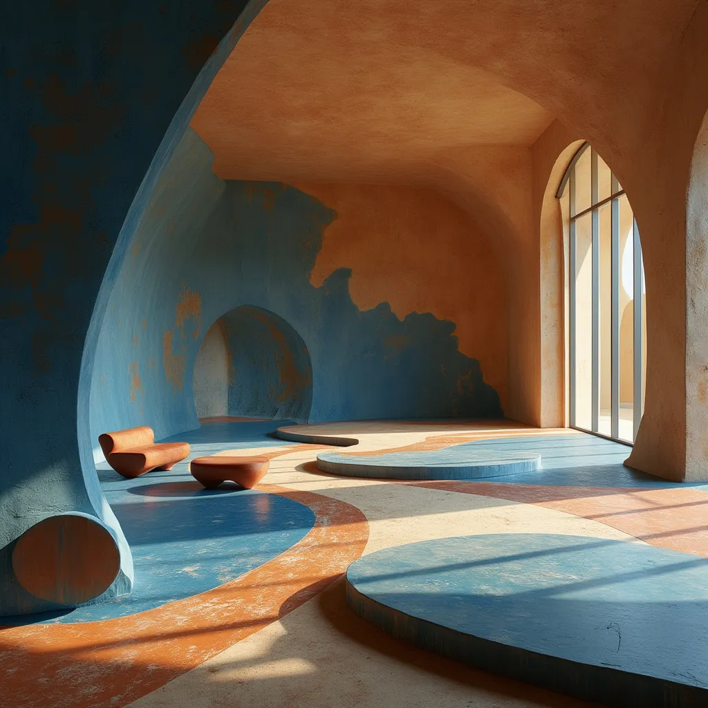 Concepto abstracto de diseño interior representando creatividad argentina